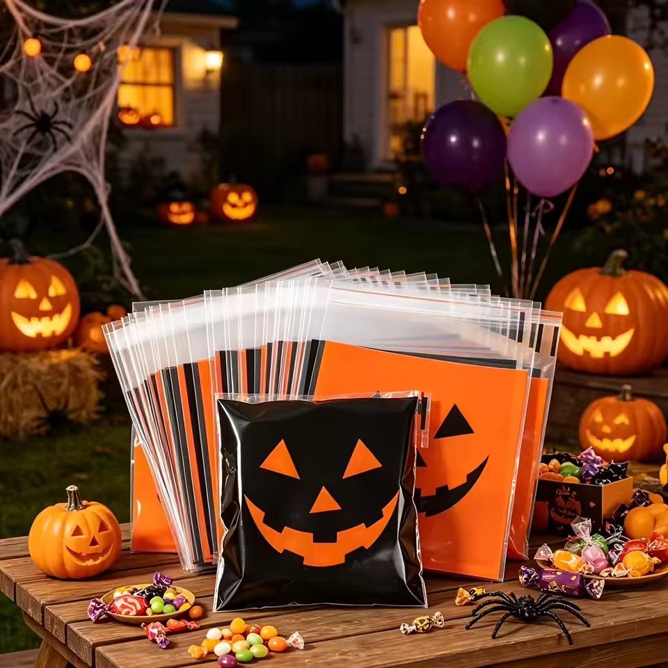 Food Snacks That Are Black - 50/100 pièces Sacs à bonbons Halloween