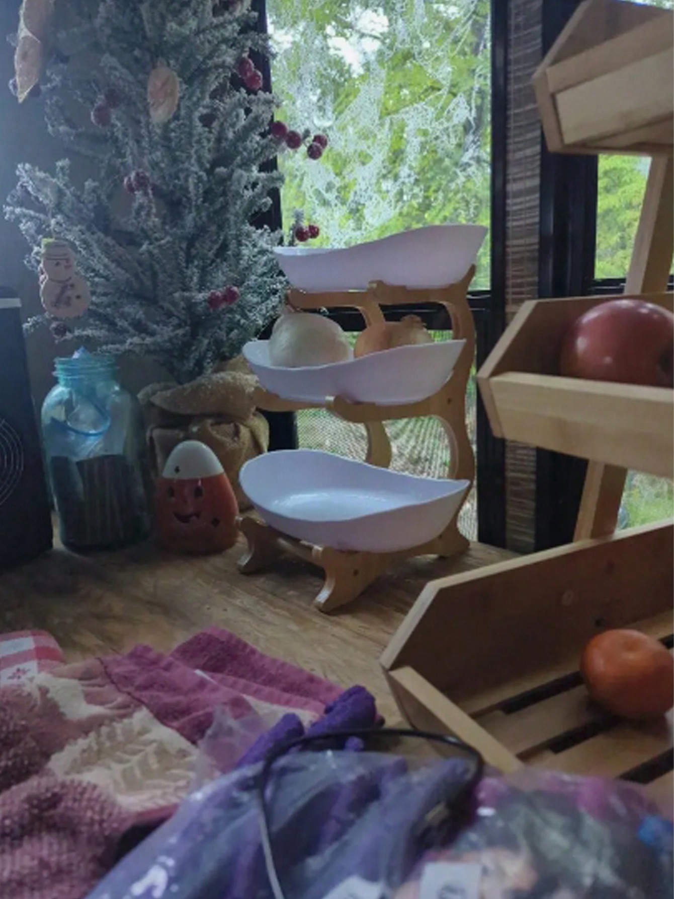 Snacks Food Gift Baskets - Panier à fruits en bois de