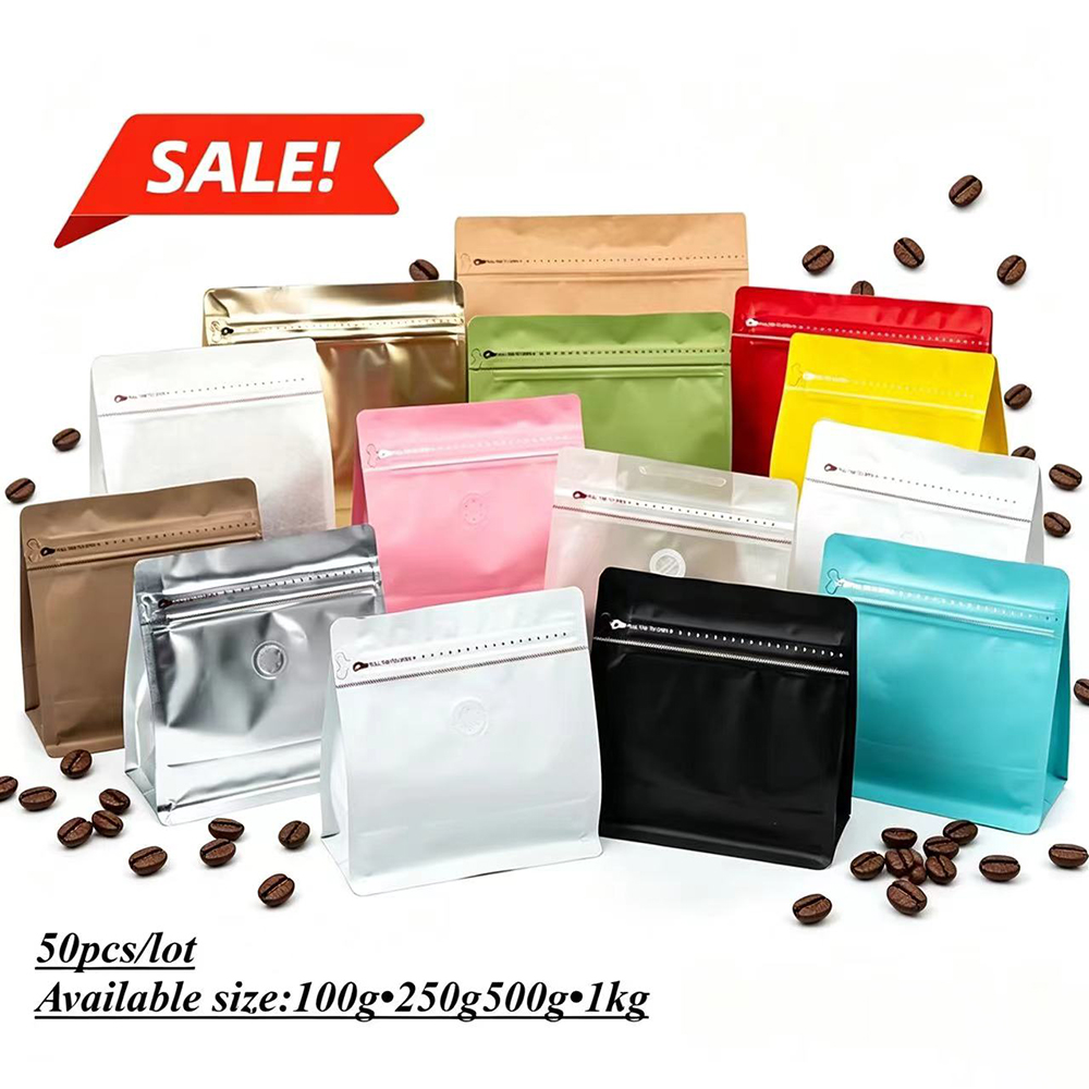 Food Snacks That Are Black - Sacs à café thermoscellés en aluminium