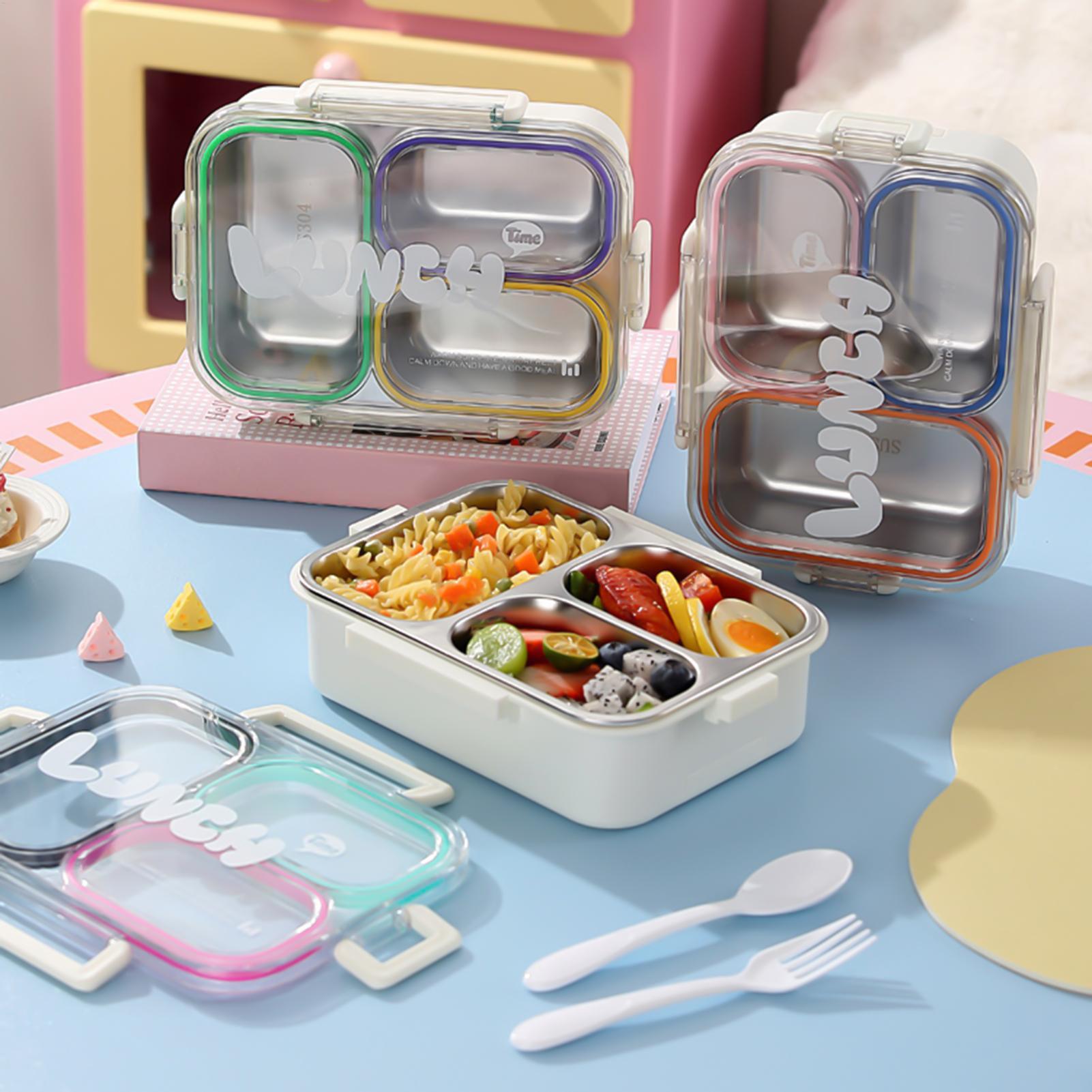 Food Snacks For School - Boîte à lunch en acier inoxydable,