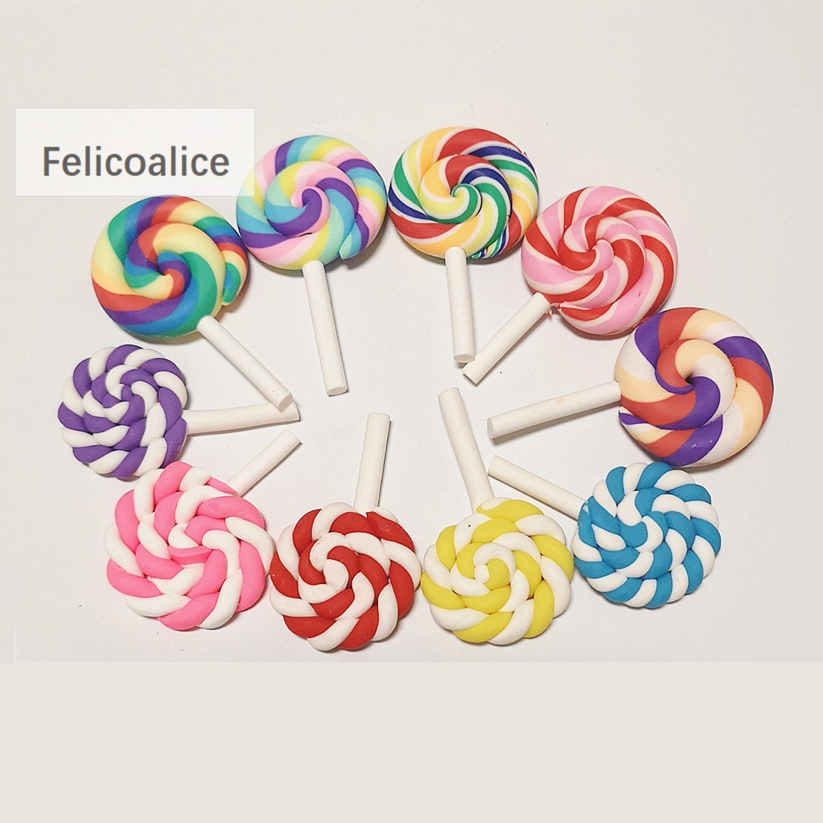 Korean Food Snacks - 8-20 pièces Sucettes en argile multicolores