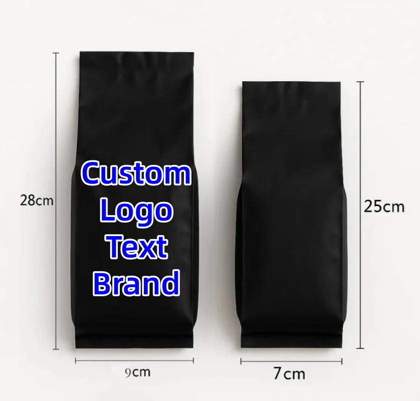 Food Snacks That Are Black - 100 Sachets en aluminium noir mat