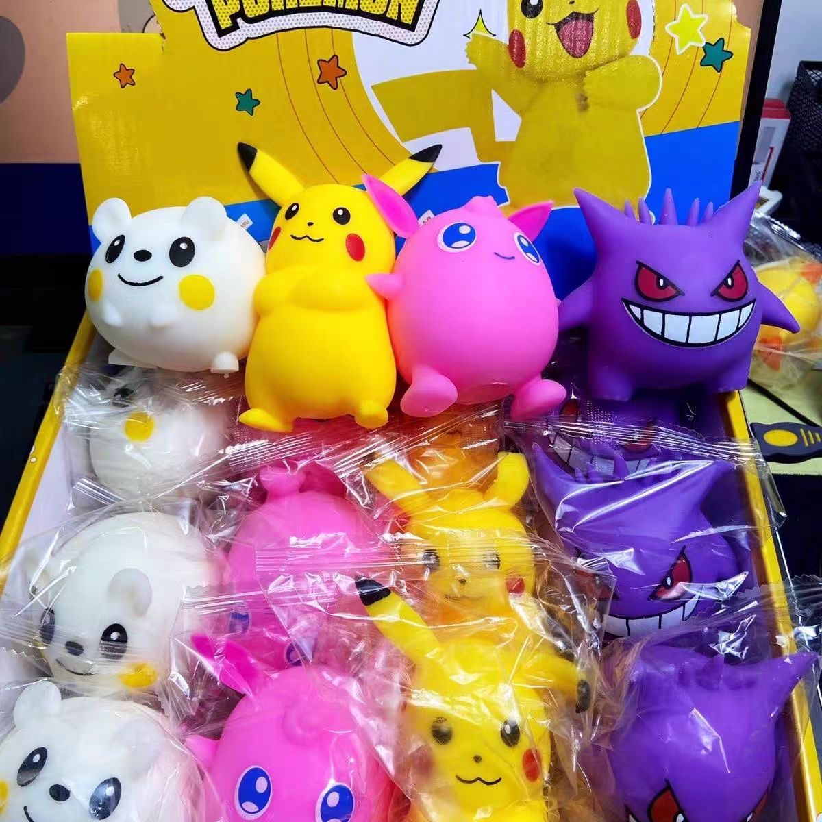 Korean Food Snacks - Peluche Pikachu Gengar Jigglypuff à Rebond