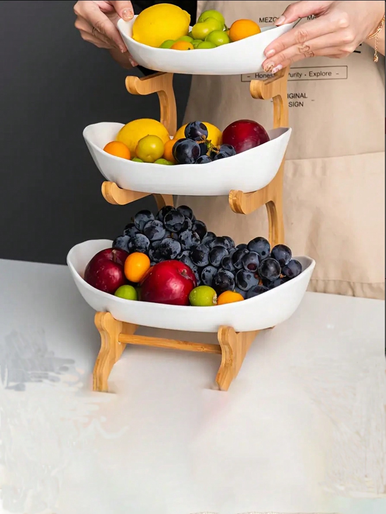 Panier à fruits en bois de lux - Snacks Food Gift Baskets avis et prix