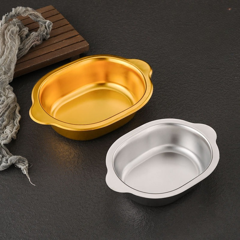Bol ovale binaural en acier in - Korean Food Snacks avis et prix