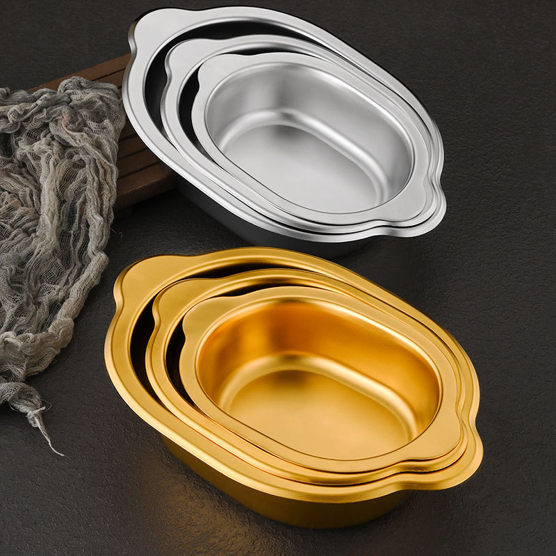 Bol ovale binaural en acier in - Korean Food Snacks avis et prix