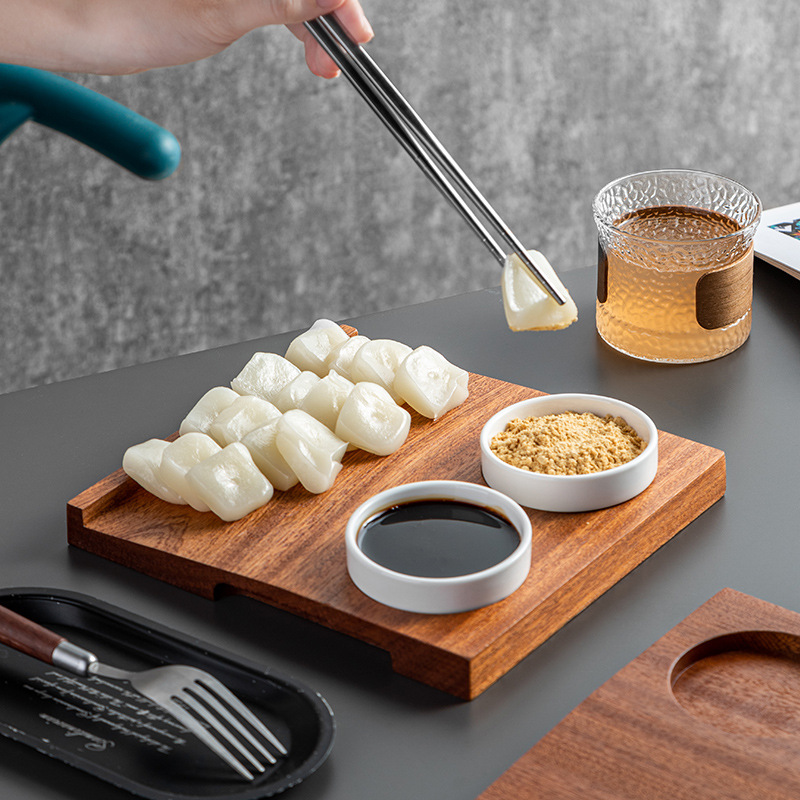 Plateau en bois de gâteau de r - Korean Food Snacks avis et prix