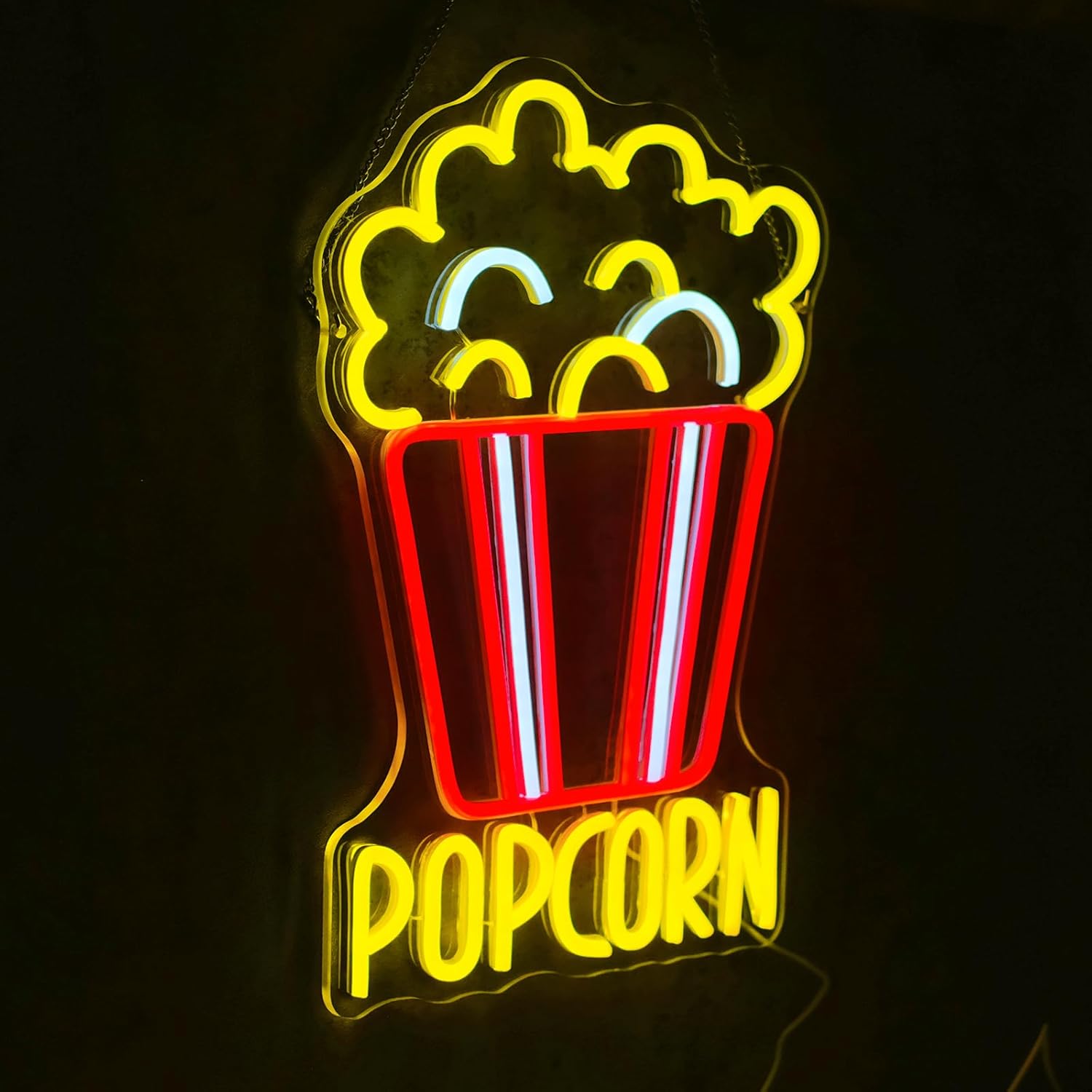 Popcorn enseigne au néon Dimma - Snacks Food Video avis et prix