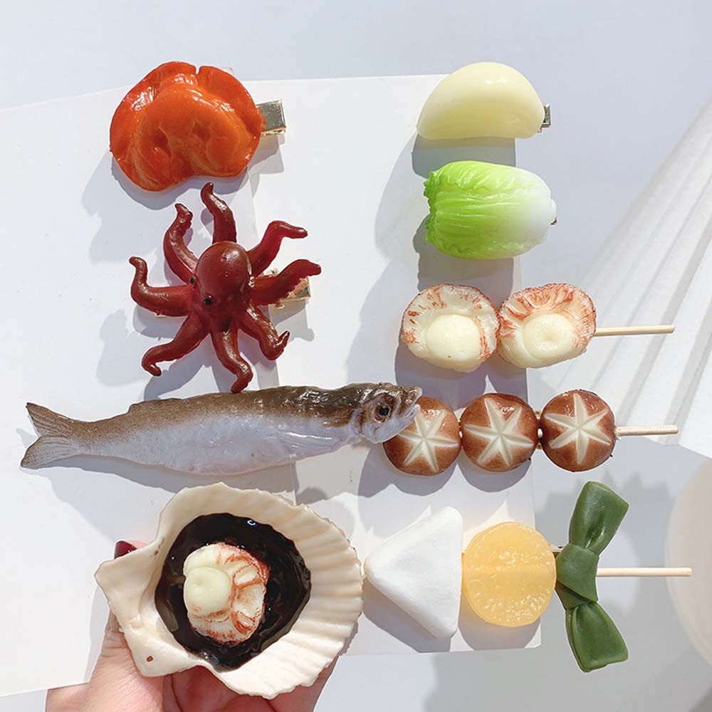Pince à cheveux fantaisie en f - Korean Food Snacks avis et prix
