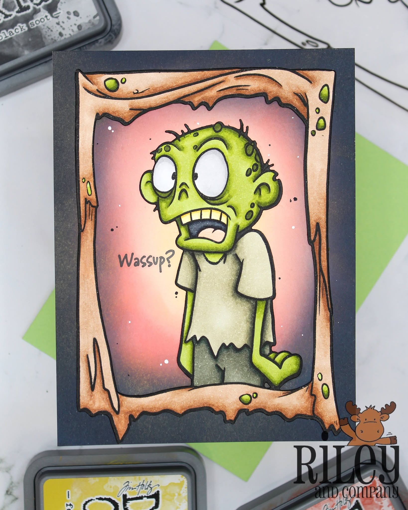 Timbres et pochoir labyrinthe  - Zombie Snacks avis et prix
